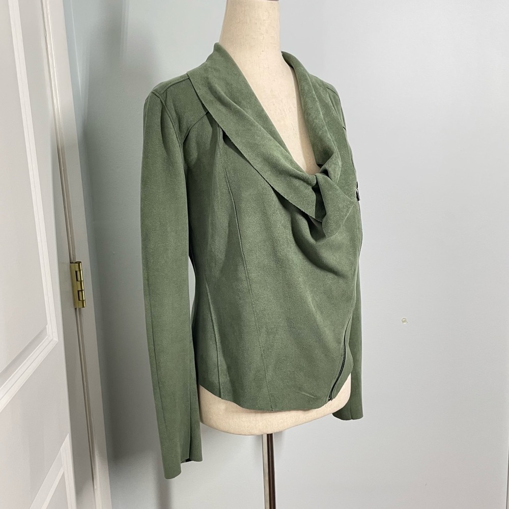Blank NYC Green Lightweight Faux suede Moro jacket size S - Picture 7 of 14